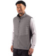 Atlanta Braves Cutter & Buck Woodland Epic Versatility Recycled Insulated Hybrid Fleece Mens Full Zip Vest Elemental Grey Side