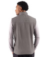 San Diego Padres Cutter & Buck Woodland Epic Versatility Recycled Insulated Hybrid Fleece Mens Full Zip Vest Elemental Grey Back