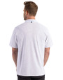 Chicago Cubs Cutter & Buck Virtue Recycled Hex Print Featherlight Pique Mens Big & Tall Polo Tour Blue Back