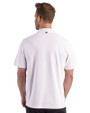 Chicago White Sox Cutter & Buck Virtue Recycled Hex Print Featherlight Pique Mens Big & Tall Polo Polished Medium Gray Back