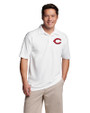 Cincinnati Reds Cutter & Buck Genre Textured Solid Mens Polo White Front