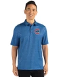 Chicago Cubs Cutter & Buck Pike Micro Floral Print Stretch Mens Polo Indigo Front
