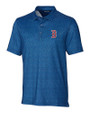 Boston Red Sox Cutter & Buck Pike Micro Floral Print Stretch Mens Polo Indigo Mannequin