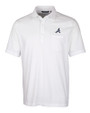 Atlanta Braves Cutter & Buck Advantage Tri-Blend Jersey Mens Pocket Polo White Mannequin