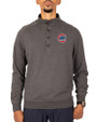 Chicago Cubs Cutter & Buck Saturday Cotton Blend Mens Mock Pullover Sweatshirt Charcoal Heather Front