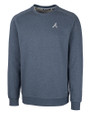 Atlanta Braves Cutter & Buck Saturday Cotton Blend Mens Crew Neck Sweatshirt Navy Blue Heather Mannequin