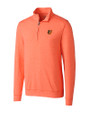 Baltimore Orioles Cutter & Buck Shoreline Heathered Quarter Zip Mens Pullover College Orange Heather Mannequin