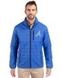 Atlanta Braves Cutter & Buck Rainier PrimaLoft® Mens Eco Insulated Full Zip Puffer Jacket Royal Front