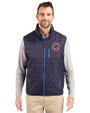 Chicago Cubs Cutter & Buck Rainier PrimaLoft® Mens Eco Insulated Full Zip Puffer Vest Dark Navy Front