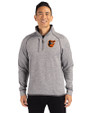 Baltimore Orioles Cutter & Buck Mainsail Sweater-Knit Mens Half Zip Pullover Jacket Polished Heather Front