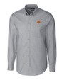 Baltimore Orioles Cutter & Buck Stretch Oxford Mens Long Sleeve Dress Shirt Charcoal Mannequin