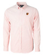 Baltimore Orioles Cutter & Buck Versatech Tattersall Stretch Mens Long Sleeve Dress Shirt College Orange Mannequin