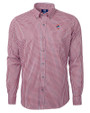 Chicago Cubs Cutter & Buck Versatech Multi Check Stretch Mens Long Sleeve Dress Shirt Red Mannequin