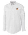 Baltimore Orioles Cutter & Buck Epic Easy Care Nailshead Mens Long Sleeve Dress Shirt White Mannequin