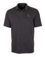 Chicago White Sox Cutter & Buck Advantage Tri-Blend Jersey Mens Big and Tall Pocket Polo Black Heather Mannequin