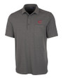 Cincinnati Reds Cutter & Buck Advantage Tri-Blend Jersey Mens Big and Tall Pocket Polo Elemental Grey Heather Mannequin