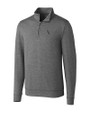 Chicago White Sox Cutter & Buck Shoreline Heathered Quarter Zip Mens Big and Tall Pullover Charcoal Heather Mannequin