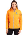 Houston Astros Cutter & Buck Rainier PrimaLoft®  Womens Eco Insulated Full Zip Puffer Jacket Satsuma Front
