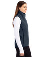 Los Angeles Angels Cutter & Buck Mainsail Sweater Knit Womens Asymmetrical Vest Liberty Navy Heather Side