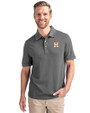 Houston Astros Cutter & Buck Advantage Eco Tri-Blend Pique Mens Polo Elemental Grey Front