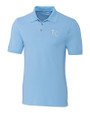Kansas City Royals Cutter & Buck Advantage Eco Tri-Blend Pique Mens Polo Atlas Light Blue Mannequin