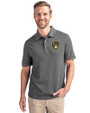 Milwaukee Brewers Cutter & Buck Advantage Eco Tri-Blend Pique Mens Polo Elemental Grey Front