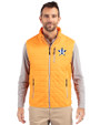Houston Astros Cutter & Buck Rainier PrimaLoft® Mens Eco Insulated Full Zip Puffer Vest Satsuma Front