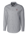 Los Angeles Angels Cutter & Buck Stretch Oxford Mens Long Sleeve Dress Shirt Charcoal Mannequin