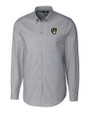 Milwaukee Brewers Cutter & Buck Stretch Oxford Mens Long Sleeve Dress Shirt Charcoal Mannequin