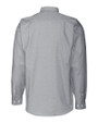 Milwaukee Brewers Cutter & Buck Stretch Oxford Mens Long Sleeve Dress Shirt Charcoal Mannequin Back