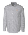 Houston Astros Cutter & Buck Stretch Oxford Stripe Mens Long Sleeve Dress Shirt Charcoal Mannequin