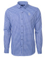 Los Angeles Dodgers Cutter & Buck Versatech Multi Check Stretch Mens Long Sleeve Dress Shirt Tour Blue Mannequin