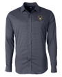 Milwaukee Brewers Cutter & Buck Versatech Geo Dobby Stretch Mens Long Sleeve Dress Shirt Liberty Navy Mannequin