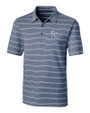Kansas City Royals Cutter & Buck Forge Epic Confidence Recycled Heathered Stripe Stretch Mens Polo Indigo Mannequin