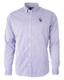 Colorado Rockies Cutter & Buck Versatech Pinstripe Stretch Mens Long Sleeve Dress Shirt College Purple Mannequin