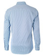 Milwaukee Brewers Cutter & Buck Versatech Pinstripe Stretch Mens Long Sleeve Dress Shirt Indigo Mannequin Back