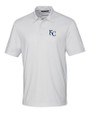 Kansas City Royals Cutter & Buck Pike Double Dot Print Stretch Mens Polo White Mannequin
