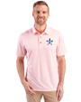 Houston Astros Cutter & Buck Pike Double Dot Print Stretch Mens Polo College Orange Front