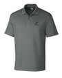 Miami Marlins Cutter & Buck Genre Textured Solid Mens Polo Elemental Grey Mannequin