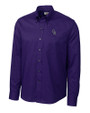 Colorado Rockies Cutter & Buck Epic Easy Care Nailshead Mens Long Sleeve Dress Shirt College Purple Mannequin