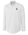 Miami Marlins Cutter & Buck Epic Easy Care Nailshead Mens Long Sleeve Dress Shirt White Mannequin
