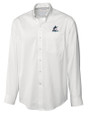 Miami Marlins Cutter & Buck Epic Easy Care Fine Twill Mens Long Sleeve Dress Shirt White Mannequin
