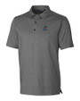 Miami Marlins Cutter & Buck Forge Heathered Stretch Mens Polo Charcoal Heather Mannequin