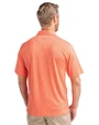 Houston Astros Cutter & Buck Forge Heathered Stretch Mens Polo College Orange Heather Back