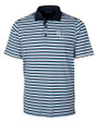Kansas City Royals Cutter & Buck Mens Forge Polo Multi Stripe Atlas Light Blue Mannequin