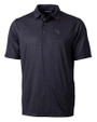 Colorado Rockies Cutter & Buck Pike Double Dot Print Stretch Mens Big and Tall Polo Black Mannequin