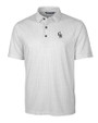 Colorado Rockies Cutter & Buck Pike Double Dot Print Stretch Mens Big and Tall Polo Charcoal Mannequin