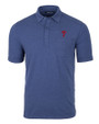 Philadelphia Phillies Cutter & Buck Advantage Tri-Blend Jersey Mens Big and Tall Pocket Polo Tour Blue Heather Mannequin