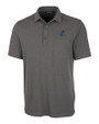Miami Marlins Cutter & Buck Advantage Tri-Blend Jersey Mens Big and Tall Pocket Polo Elemental Grey Heather Mannequin