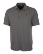 Milwaukee Brewers Cutter & Buck Advantage Tri-Blend Jersey Mens Big and Tall Pocket Polo Elemental Grey Heather Mannequin